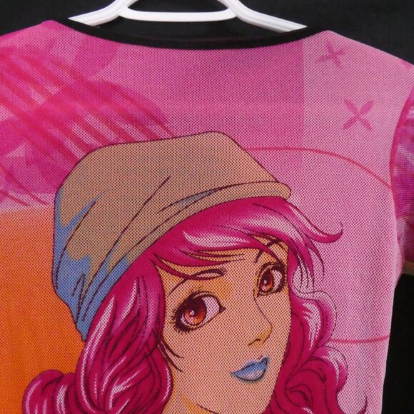 Girls Colorful Lined Vibrant Graphic Shirt | m - l | Pristine Condition - Picture 12 of 16